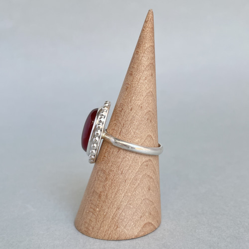中古品【Silver カーネリアン】リング☆14号☆ Vintage Silver & Carnelian Signet Ring
