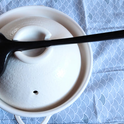 桜で拵えたおたましゃもじ　黒漆仕上げ 2枚目の画像