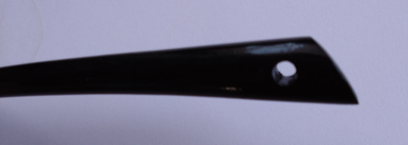 桜で拵えたおたましゃもじ　黒漆仕上げ 5枚目の画像