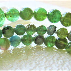 A７４　ネックレス　カットグリーントルマリン　緑　天然石ビーズ　 5枚目の画像