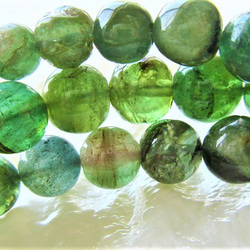 A７４　ネックレス　カットグリーントルマリン　緑　天然石ビーズ　 14枚目の画像