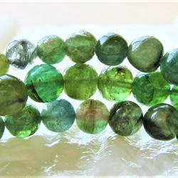 A７４　ネックレス　カットグリーントルマリン　緑　天然石ビーズ　 12枚目の画像