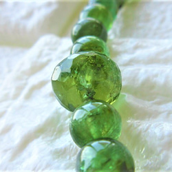 A７４　ネックレス　カットグリーントルマリン　緑　天然石ビーズ　 9枚目の画像