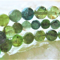 A７４　ネックレス　カットグリーントルマリン　緑　天然石ビーズ　 16枚目の画像