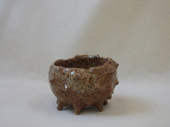 (棘)ナチュラルカラー陶製植木鉢 3枚目の画像