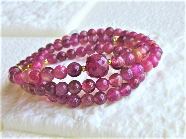 【A75】　ネックレス　カットピンクトルマリン　良縁　信頼　桃色