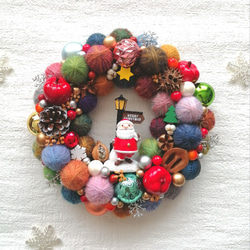 【販売済】毛糸玉リース ★パープル 販売済】毛糸玉リース ☆パープル 毛糸玉リース - リースの人気