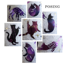 猫の日2024【creema限定】「Purple Cat Life」 縁起物 起き上がりこぼし 6枚目の画像