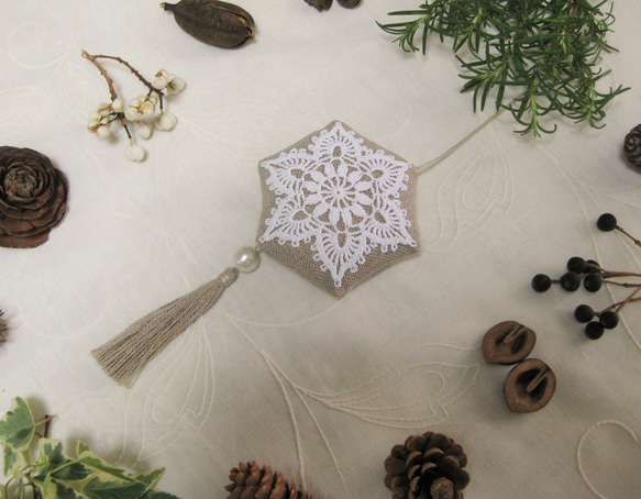 雪の結晶＊オーナメント レース編み その他インテリア雑貨 con te 通販