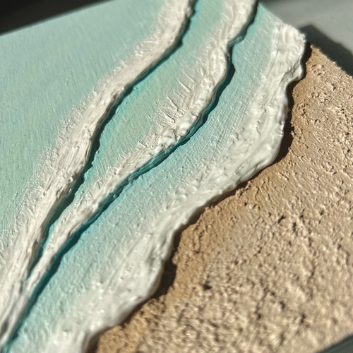 テクスチャーアート 現代アート Wave 波 Hawaii 絵画 テクスチャーアート 現代アート Wave 波 Hawaii 絵画