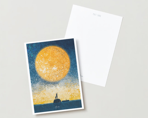 手描きイラスト色紙＆ポストカード5枚セット【Postman】原画/オリジナル 0_abda346c107ab42514bb2894e57d