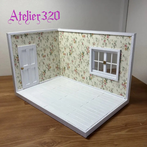 L字型ドールハウス　ドールハウス　ミニチュア家具 L字型ドールハウス ミニチュア家具 シルバニアサイズ その他置物