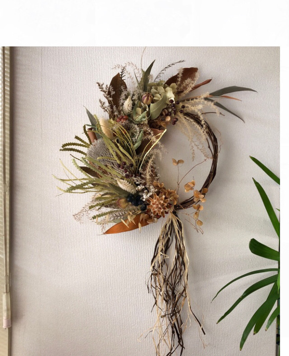Natural＊秋冬のネイティブリース♡ドライフラワーリース ドライ