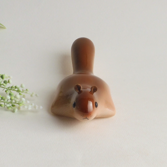 モモンガ （木 動物 置物 / wooden animal / flying squirrel / figurine ) 3枚目の画像