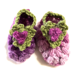 ベビーソックス　シューズ(ぶどう)                   Baby socks shoes (grape) 1枚目の画像