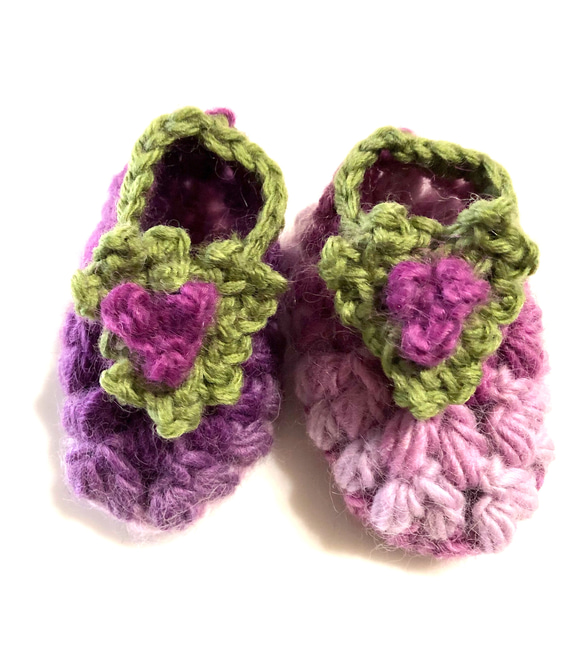ベビーソックス　シューズ(ぶどう)                   Baby socks shoes (grape) 1枚目の画像