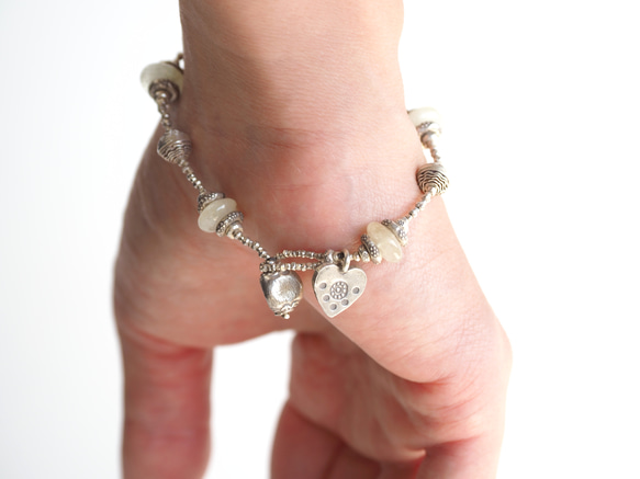 -Libyan grass- silver "karen-charm" bracelet 7枚目の画像