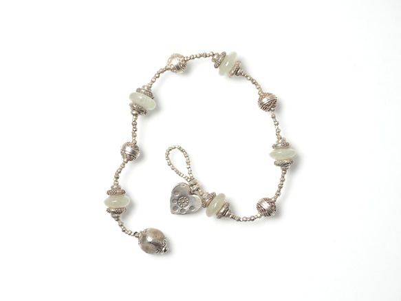 -Libyan grass- silver "karen-charm" bracelet 5枚目の画像