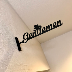 おしゃれなトイレ ピクトサイン「Gentlemen」（全２色）／突き出し、貼り付け／トイレサイン、トイレマーク 3枚目の画像