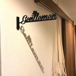 おしゃれなトイレ ピクトサイン「Gentlemen」（全２色）／突き出し、貼り付け／トイレサイン、トイレマーク 5枚目の画像