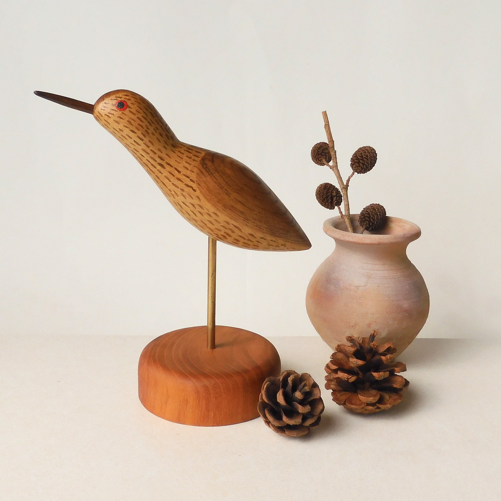 鷸(木、鳥、裝飾、經典) 鷸/ 木鳥/ 動物其他擺飾工房西岡的作品