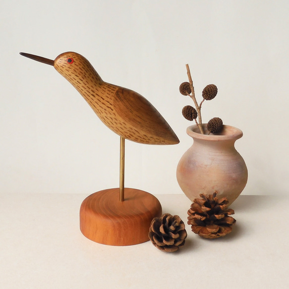 シギ （木・鳥・置物・クラシック） Sandpiper / wooden bird / animal