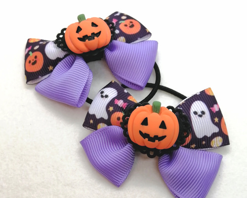 ハロウィンパッチンピン☆ヘアゴムセット ハロウィンパッチンピン☆ヘアゴムセット