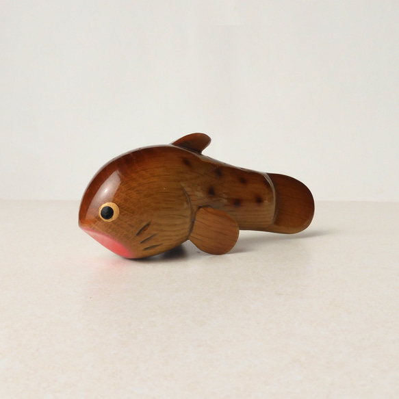 ドジョウ (☆台付き) wooden loach その他置物 工房西岡 通販 16729269