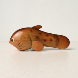 ドジョウ　(★台付き)  wooden loach 5枚目の画像