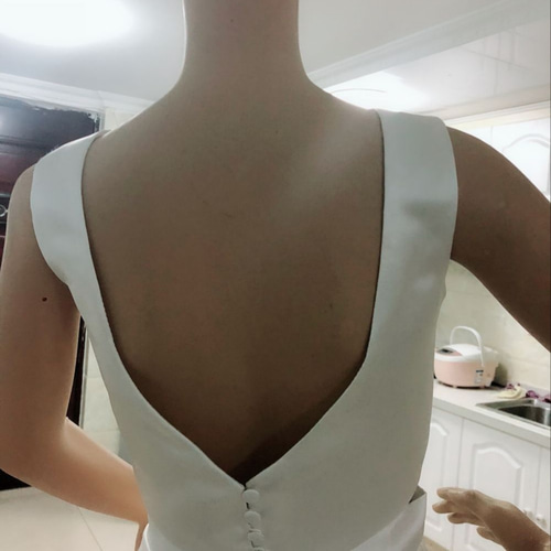 ウエディングドレス スレンダータイプ サテン ツーピース セパレート  