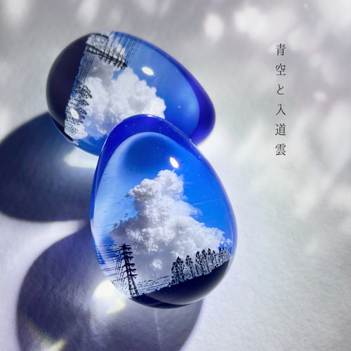 受注製作】情景レジン-青空と入道雲 その他インテリア雑貨 Annie.art