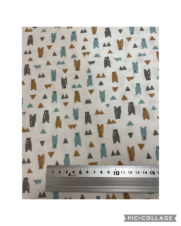 タンクトップ犬服　シンプルタンクトップ　スムースニット　三角クマ柄　オーダー頁　　　リブニットの色を選べます、 10枚目の画像