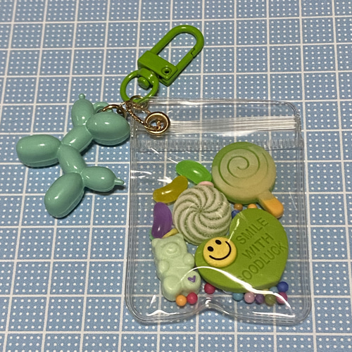 HAND MADE☆キャンディバッグ☆キーホルダー（Hand-210）《デコ 