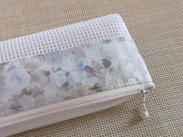 ハンドメイド　歯ブラシポーチ　メッシュポーチ　歯ブラシケース　リバティ　ハムステッドサマー 7枚目の画像