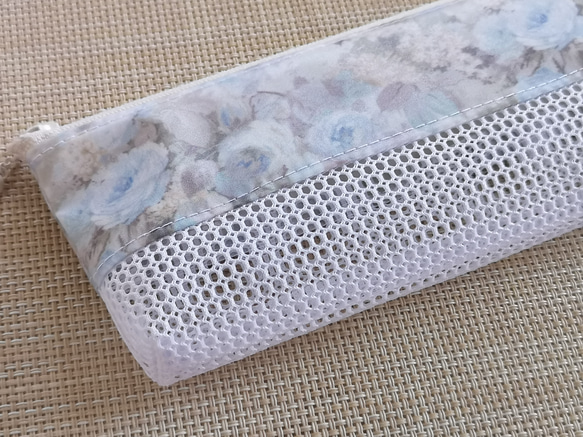 ハンドメイド　歯ブラシポーチ　メッシュポーチ　歯ブラシケース　リバティ　ハムステッドサマー 6枚目の画像
