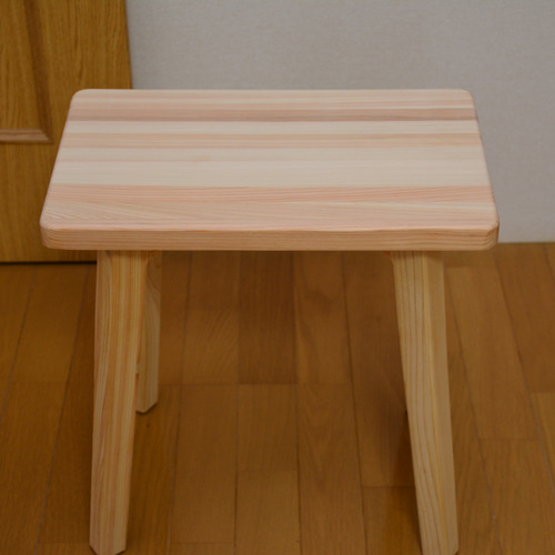 スツール 椅子 角幅45cm 奥行き30cm 高さ45cm 無垢のヒノキ 各種物置