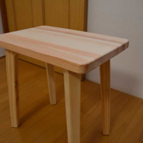 スツール 椅子 角幅45cm 奥行き30cm 高さ45cm 無垢のヒノキ 各種物置