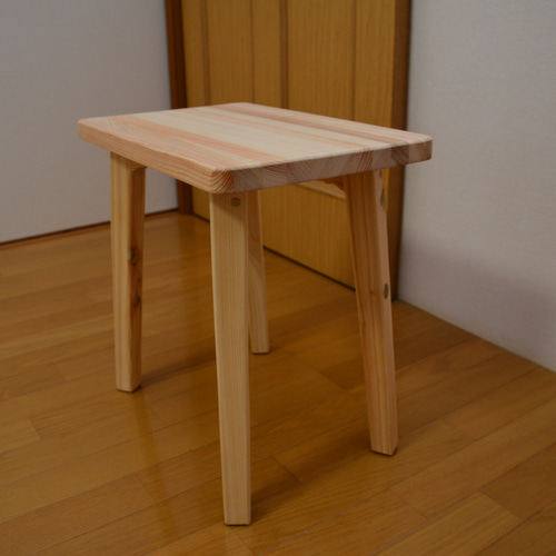 スツール 椅子 角幅45cm 奥行き30cm 高さ45cm 無垢のヒノキ 各種