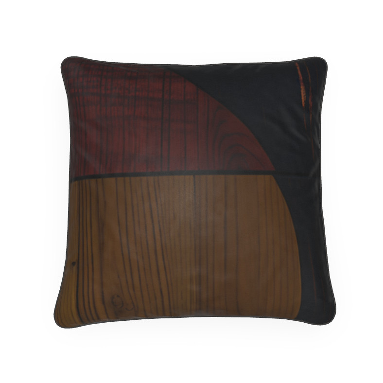 シックでモダンな雰囲気がお洒落でアンティークでレトロな木目調 ラグジュアリークッション