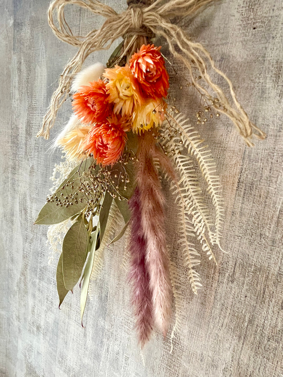 新品未使用☆リース☆フラワーガーランド フラワーガーランド(103)＊welcome＊野花のリース