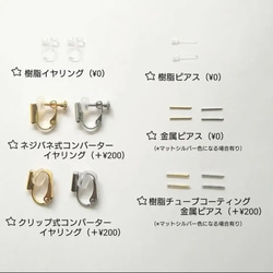 Moon&Star Pearl bijou earrings    月と星のパールビジュー樹脂イヤリング三日月スター 16枚目の画像