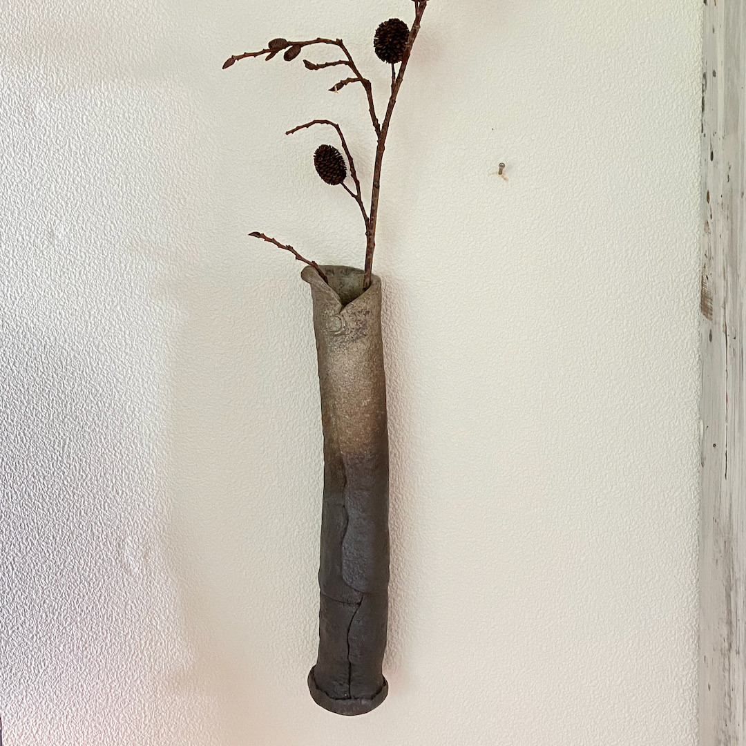 手作り窯焼き花瓶1 クリスマスギフト2024♪