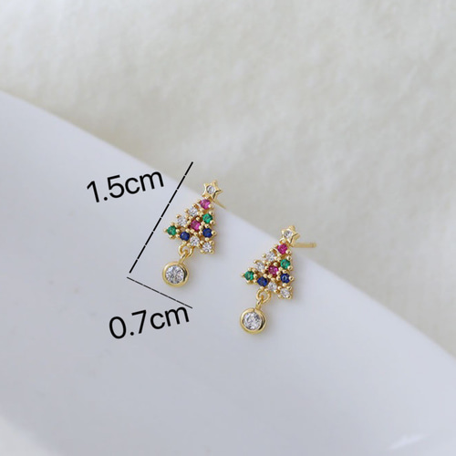 K18 ピアス トナカイ クリスマス 色石 K18 ピアス トナカイ クリスマス