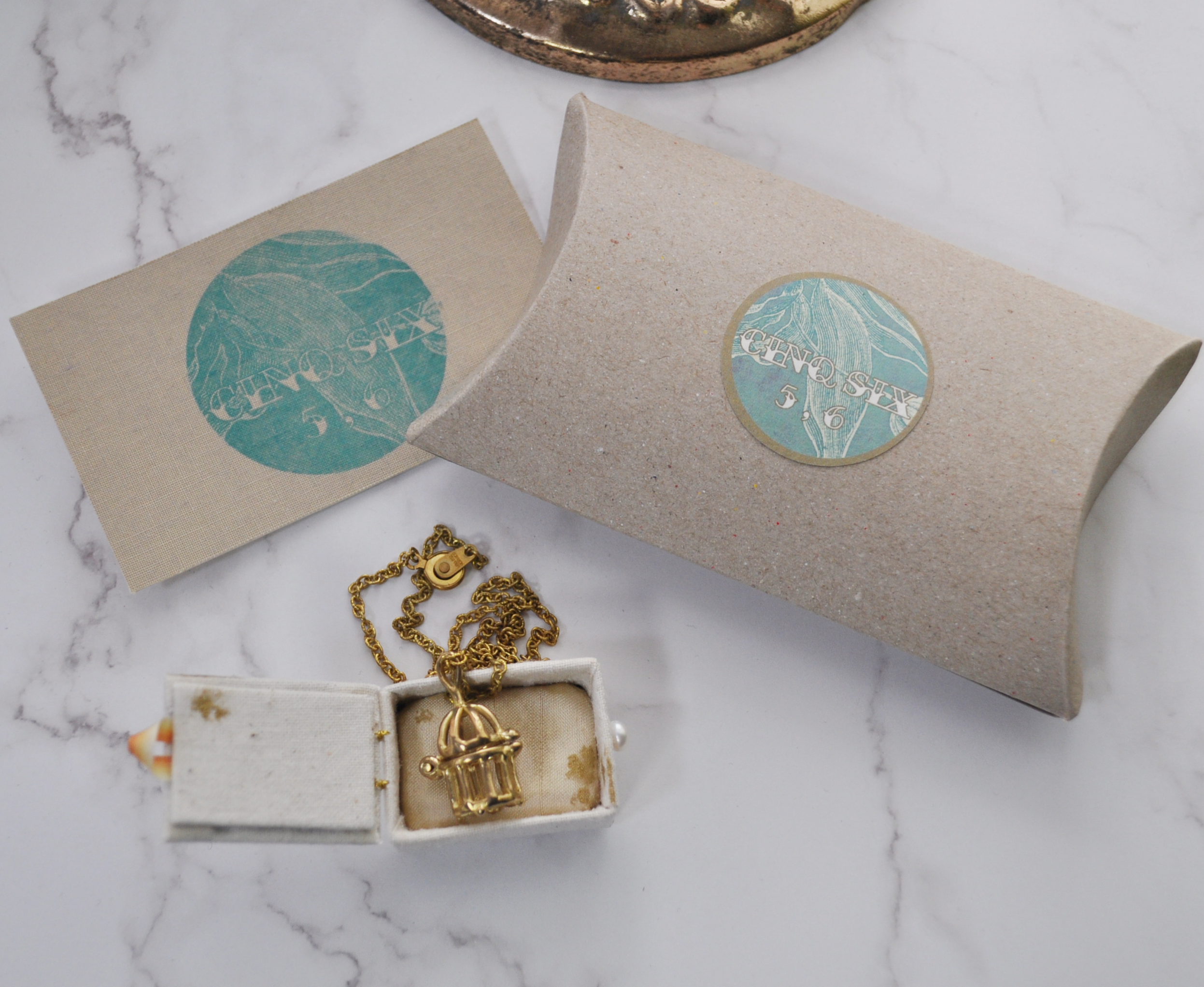 真鍮のポマンダーペンダント：《鳥籠 02/Cage 02》