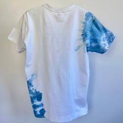 藍染クルーネックTシャツ・斜（半袖レディースXL） 2枚目の画像