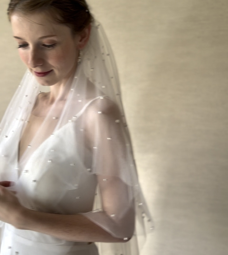 丈注文◎パール付きベール ウエディングベール ブライダル1m or 1.5m【パールベール１m or 1.5m】