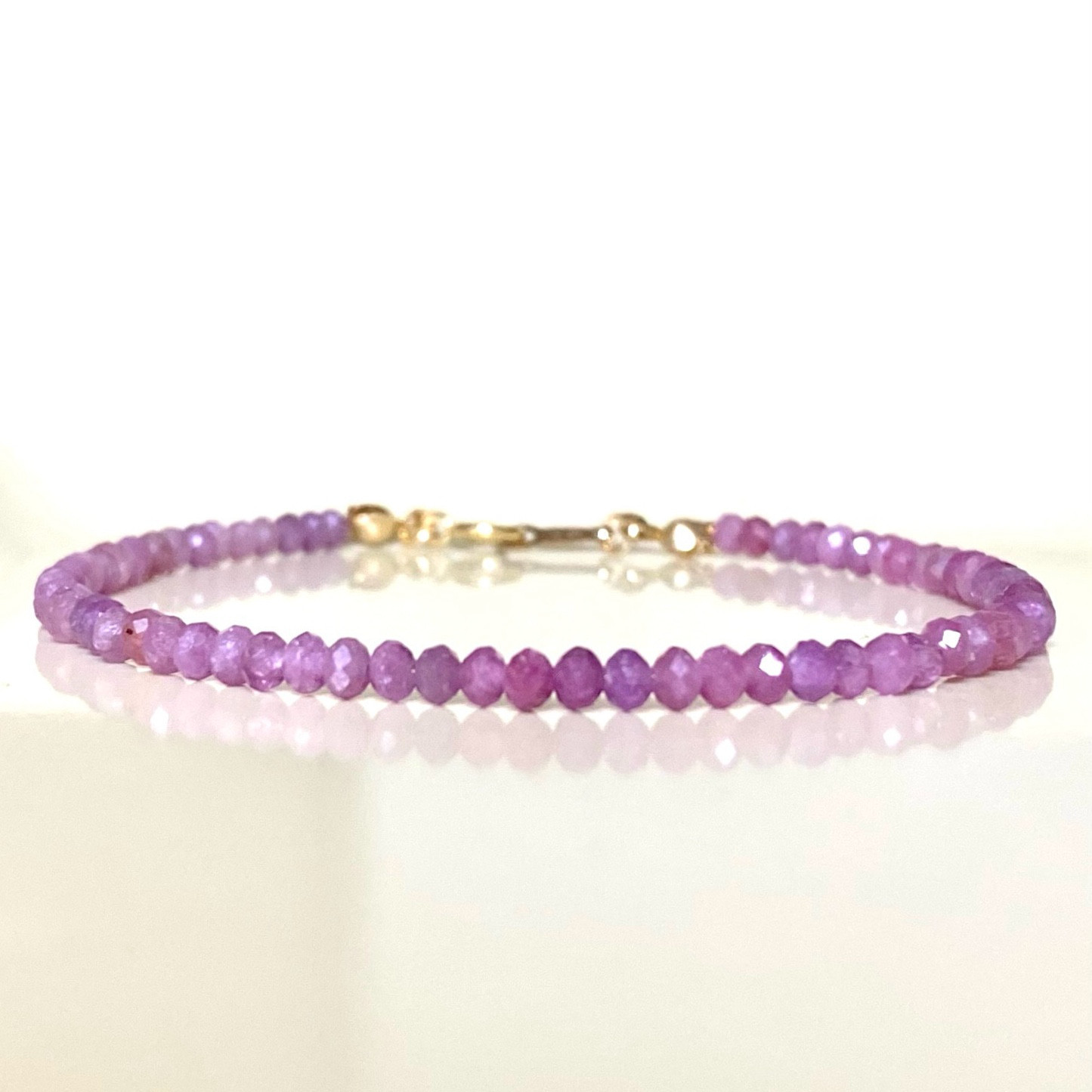 ピンクリベルタ　ブレスレット　アンティーク RHODORITE GARNET & PINK AMETHYST BRACELET(2JU0217)K10