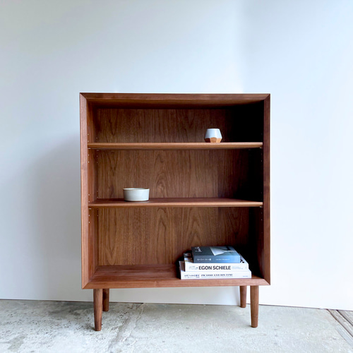 本棚 ブックシェルフ ウォールナット シンプルなデザイン W80cm 本棚