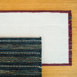 【送料無料】ウィンターカラー手織り布のテーブルセンター（2色） 6枚目の画像