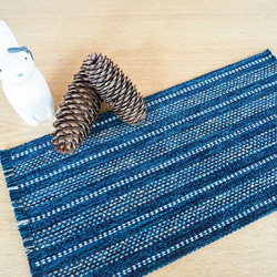 【送料無料】ウィンターカラー手織り布のテーブルセンター（2色） 2枚目の画像